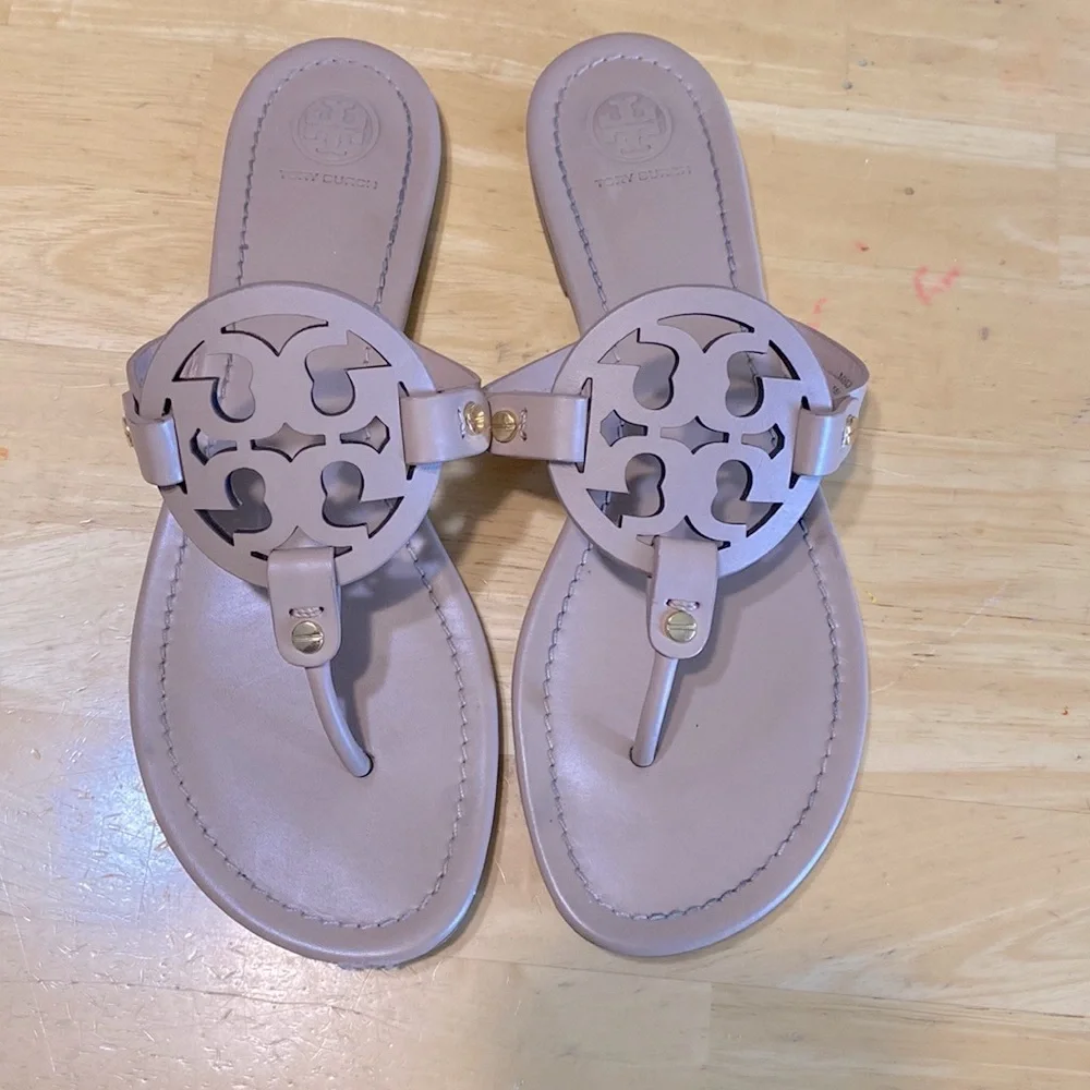 SOLD Authentic Tory Burch miller sandals🎀🎀🎀 - Picture 1 of 5